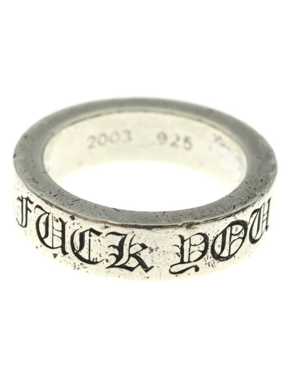 Chrome Hearts Spacer Fck You Ring Silver